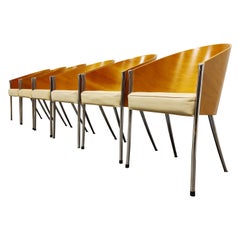 Chaises King Costes vintage de Philippe Starck pour Aleph:: lot de 6