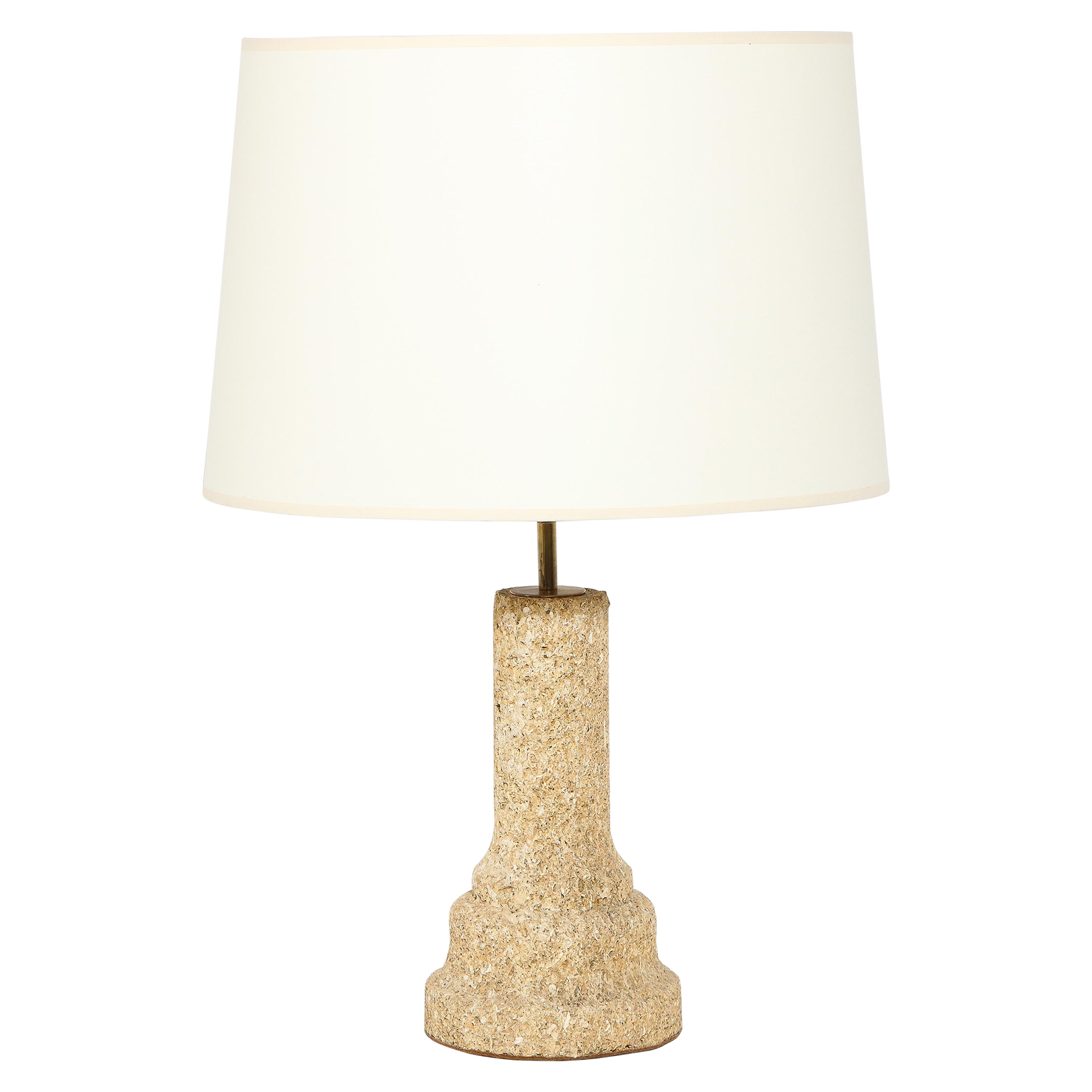 Table Lamp in Coral Stone, France, 1960's