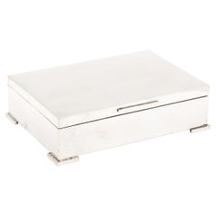 Art Deco French Continental Silver '.800' Footed Table Box