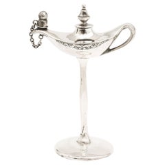 Chinese Export Sterling Silver Aladdin's Lamp, Form Table Lighter