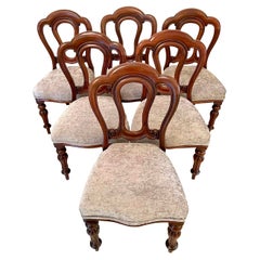 Used Set of Six Victorian Mahogany Dining Chairs