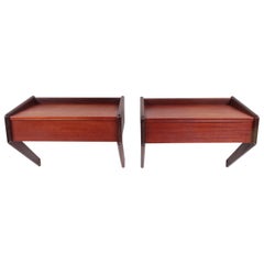 Mid-Century Set Danish Teak and Oak Night Stands from Ølholm Møbelfabrik, 1960s