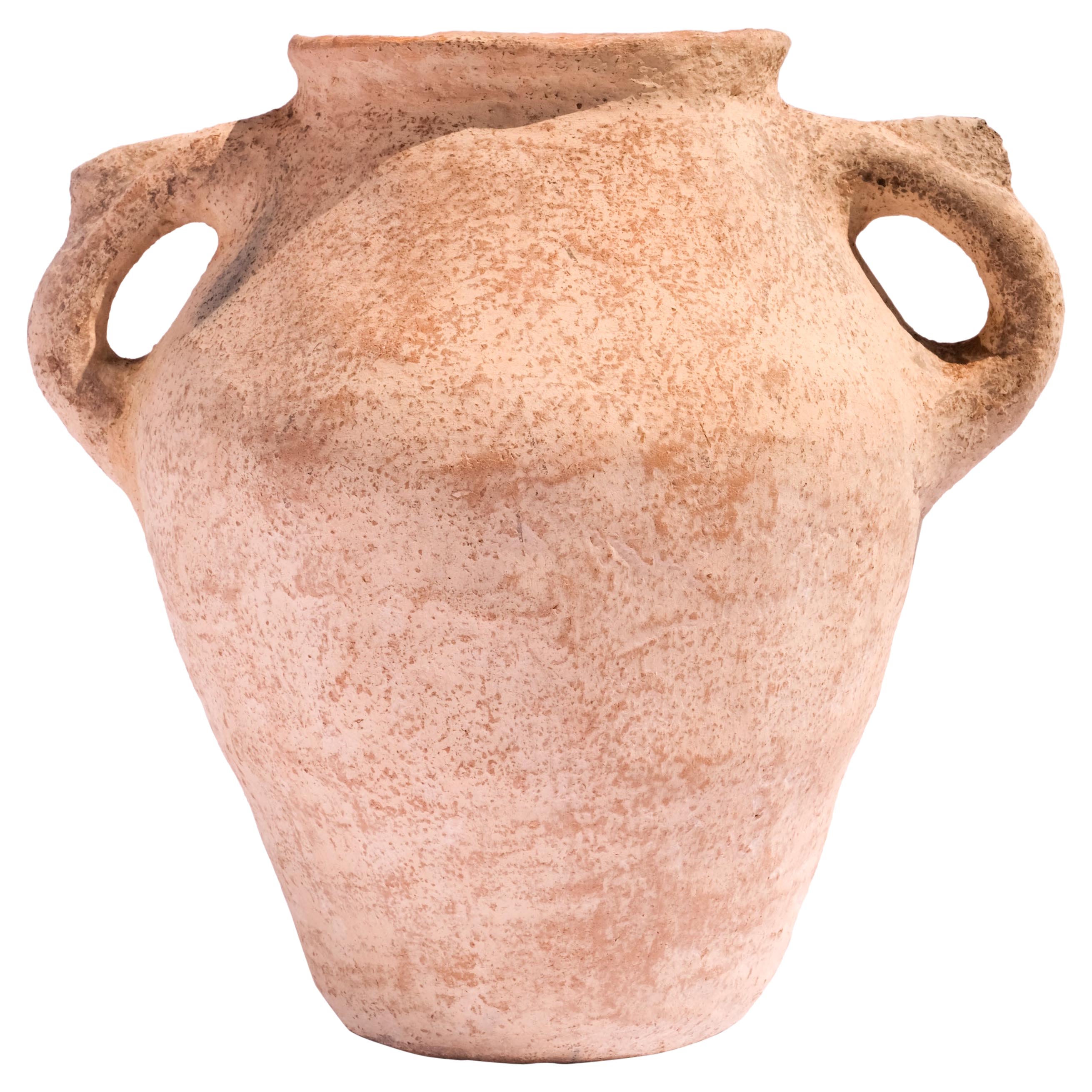 Khabia Grid Freckles Terracotta Jar Made of Clay, Handcrafted by the Potter Raja