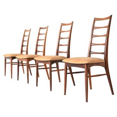 Niels Koefoed Model Lis Rosewood Dining Chairs Denmark 1961