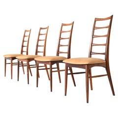 Chaises de salle à manger en bois de rose modèle Lis de Niels Koefoed Danemark 1961