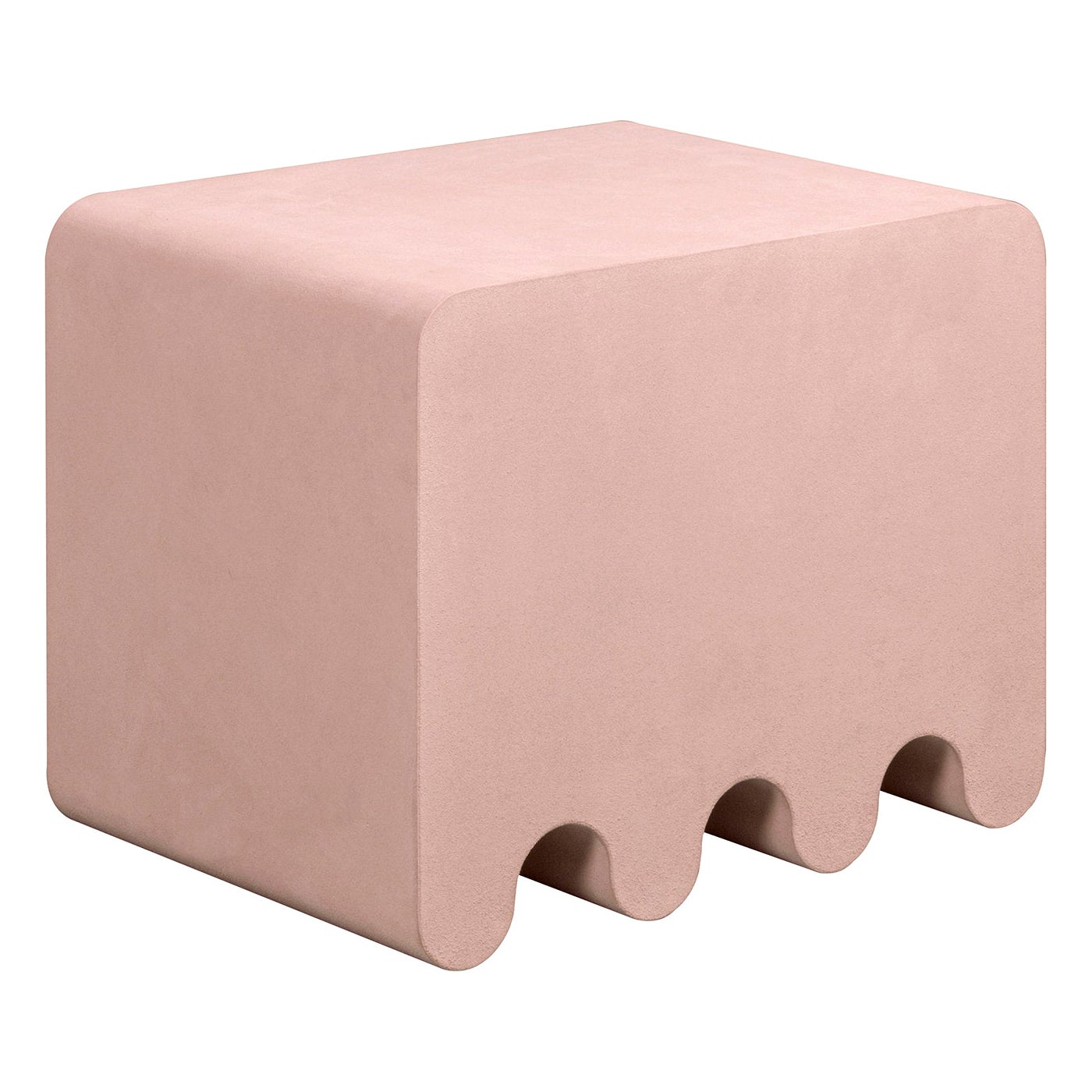 Contemporary Suede Leather Stool, Ossicle by Francesco Balzano for Giobagnara For Sale