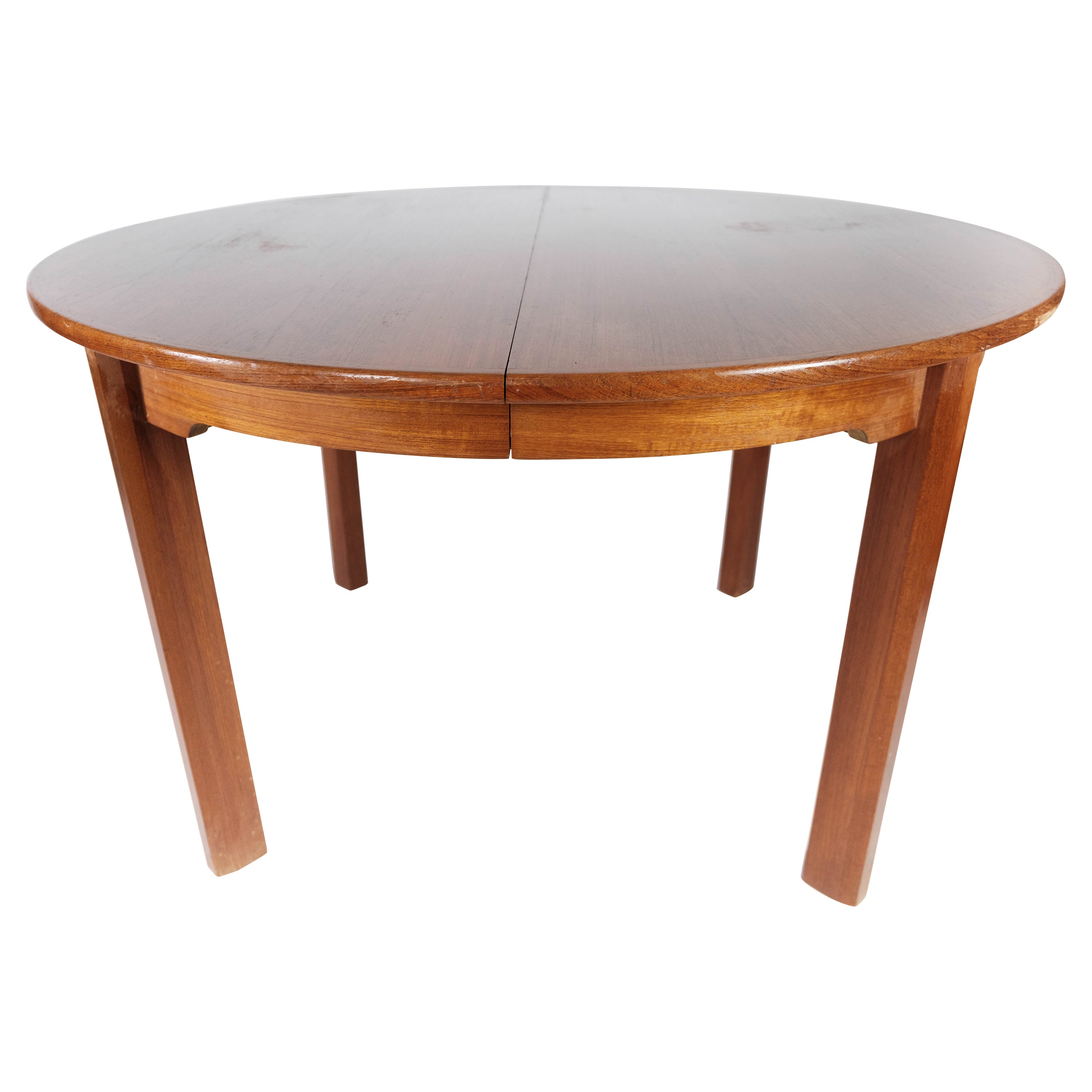 Dining Table With Extension Made In Teak Of Danish Design From 1960s