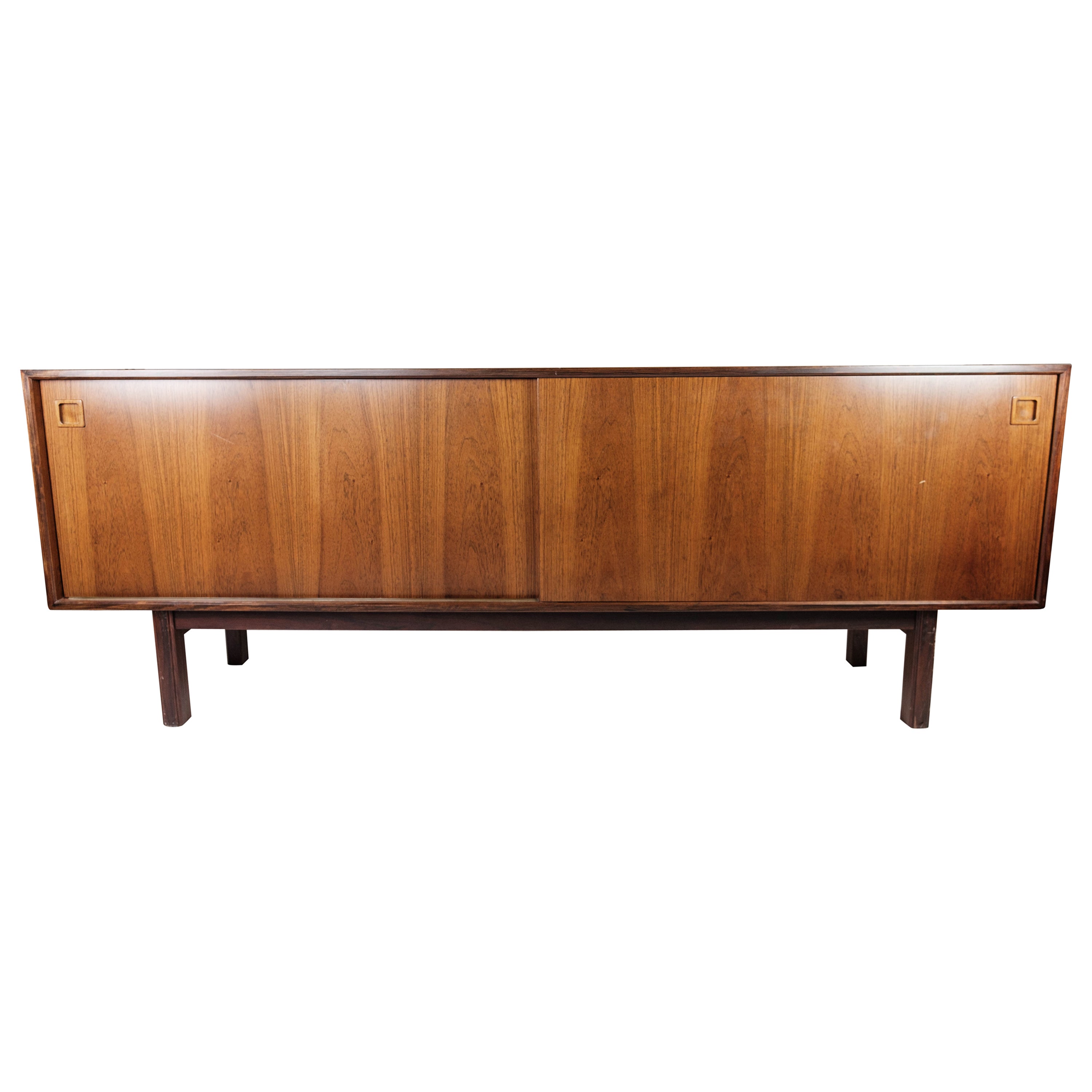 Sideboard in Rosewood with Sliding Doors Designed by Omann Junior from the 1960s