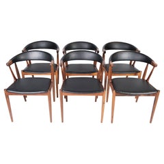 Set of Six Dining Room Chairs in Rosewood, Model BA113, by Johannes Andersen