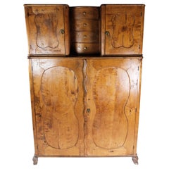 Tall Cabinet of Birch Wood, in Great Antique Condition from 1860