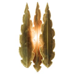 Wall Mounted Lamp in the Shape of Gilded Leaves by Holm-sørensen and Pedersen