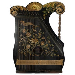 Used English Victorian Lacquered Zither