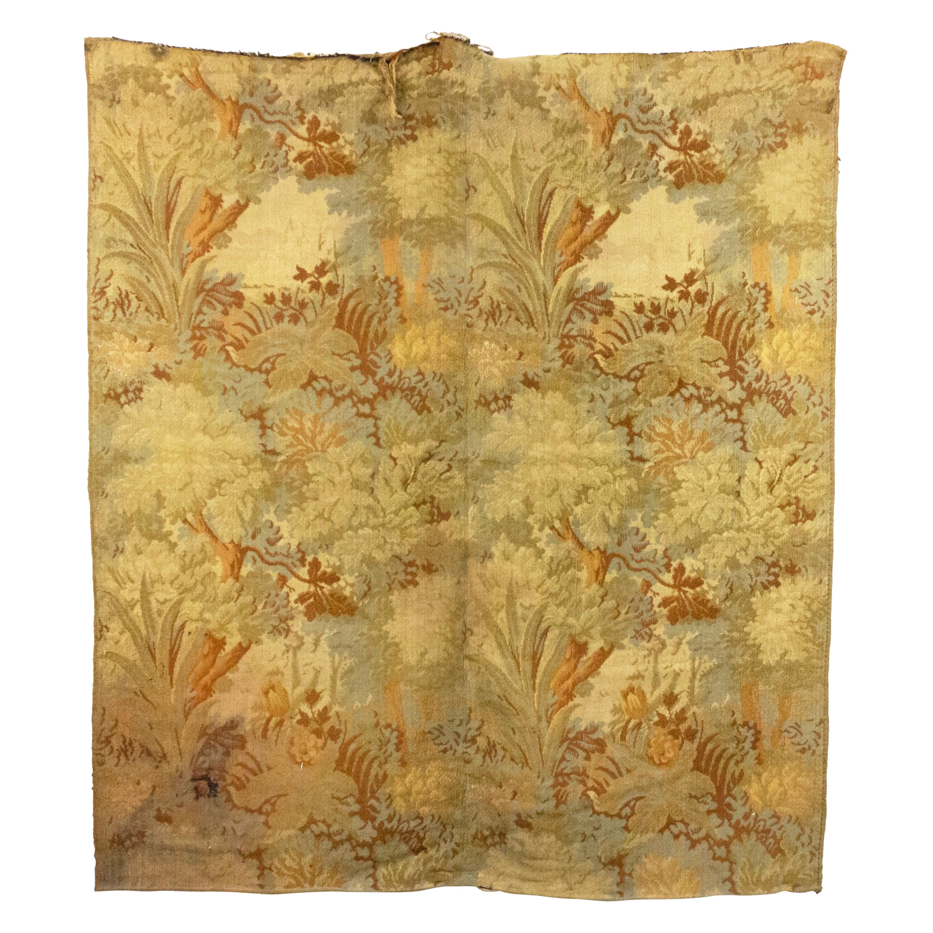 English Victorian Late 19th Century Foliate Tapestry