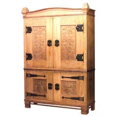 Vintage Swedish Carl Westman Arts & Crafts Oak Cabinet