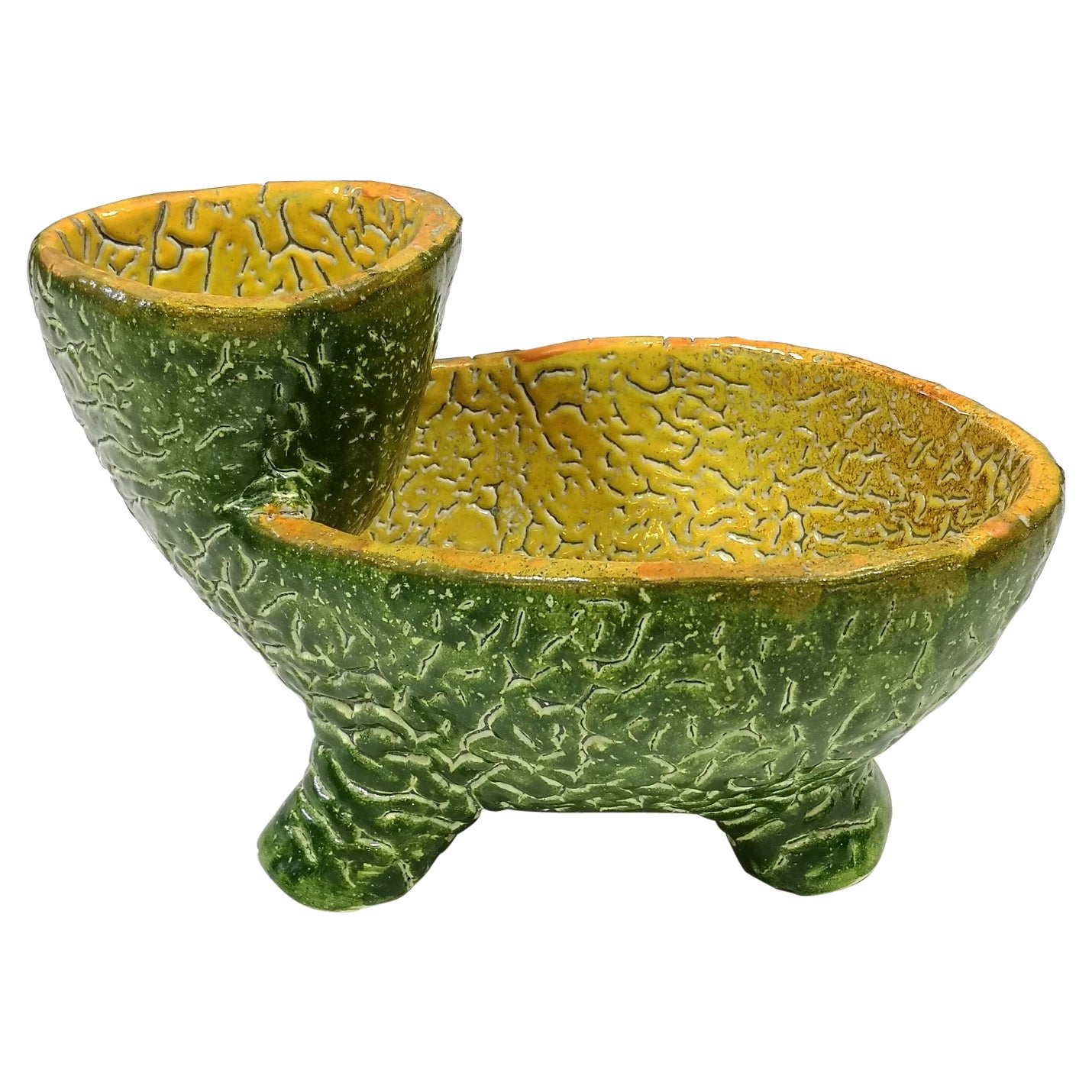 Hand Made Turtle Shaped Vintage Ceramic Bowl by Bela Gal, 1970's