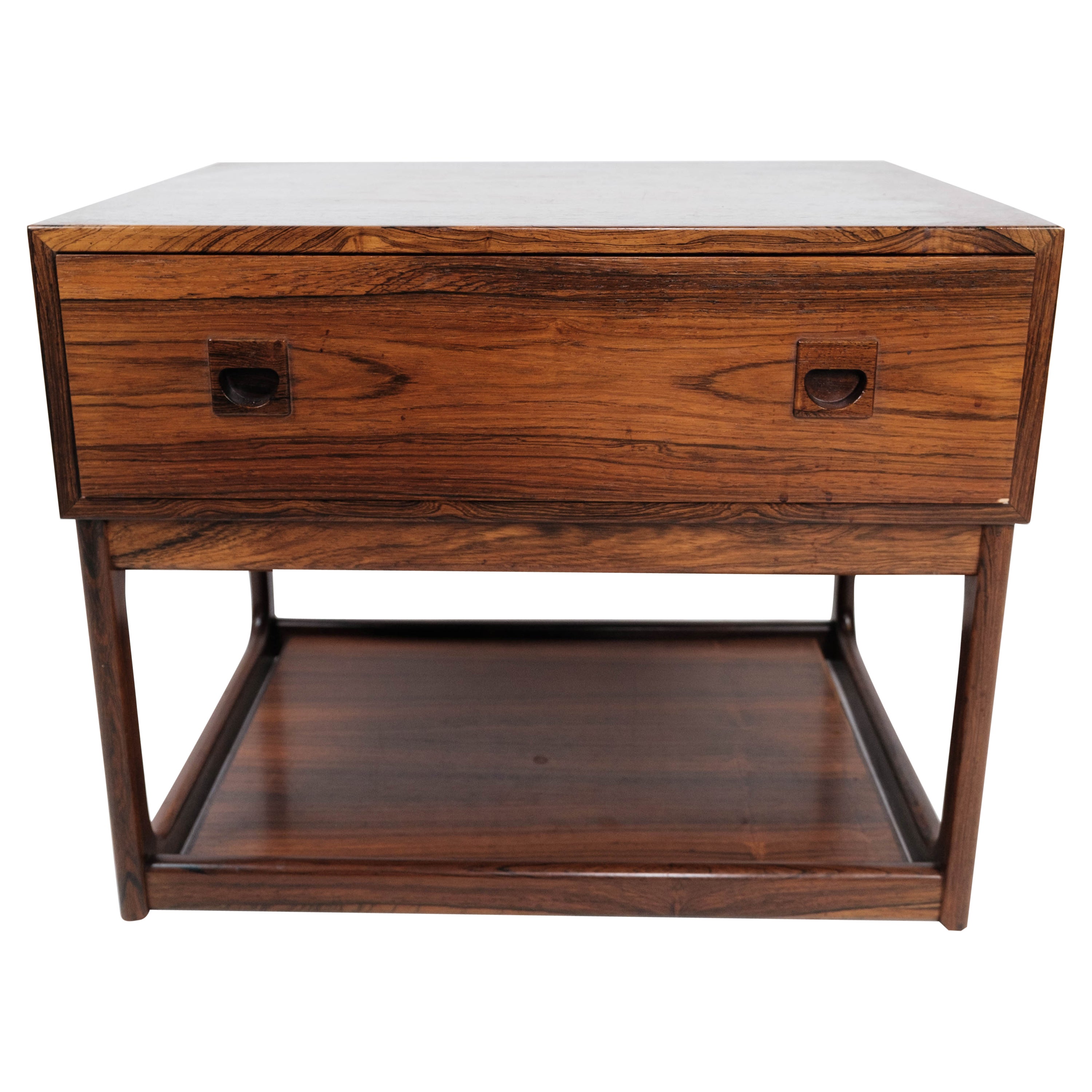 Bedside Table in Rosewood of Danish Design Manufactured by Brouer in the 1960s
