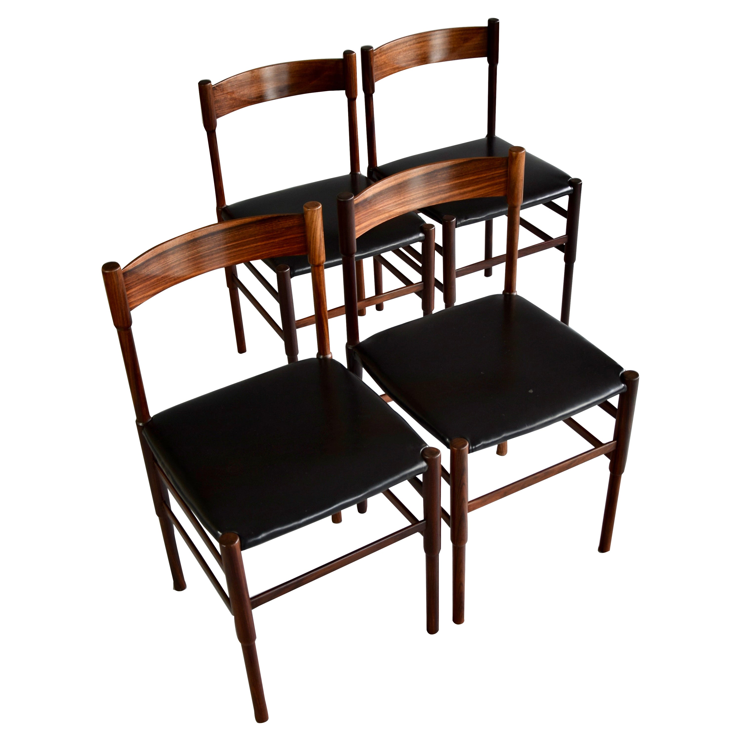 Mid-Century Modern Jatoba Dining Chairs