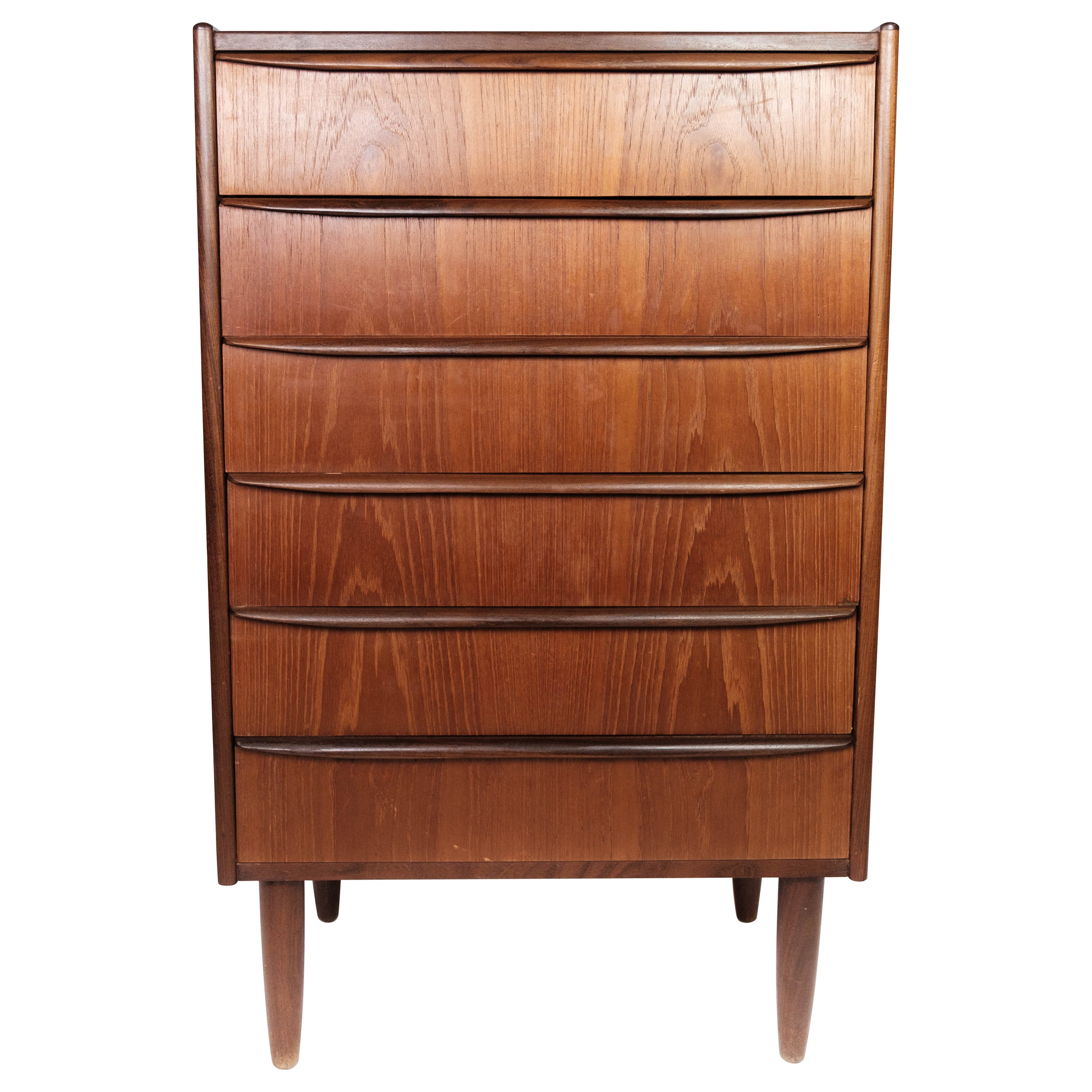 Chest of Drawers in Teak with Six Drawers, of Danish Design from the 1960s