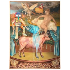 Oil painting by Robert Wymer 2021, Venetian Jungian Mythological Composition
