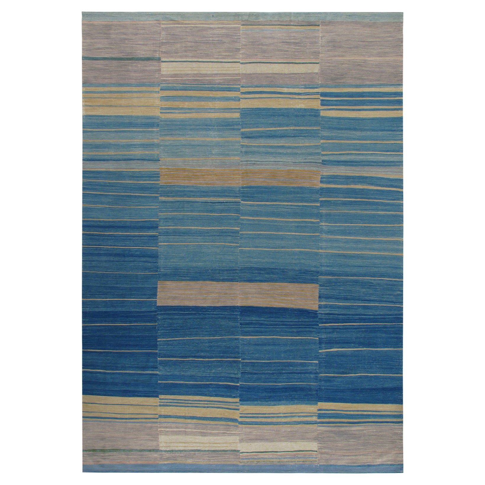 Modern Stripe Flatweave Rug For Sale at 1stDibs