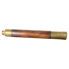 Early 19th Century Leather Bound Brass Telescope