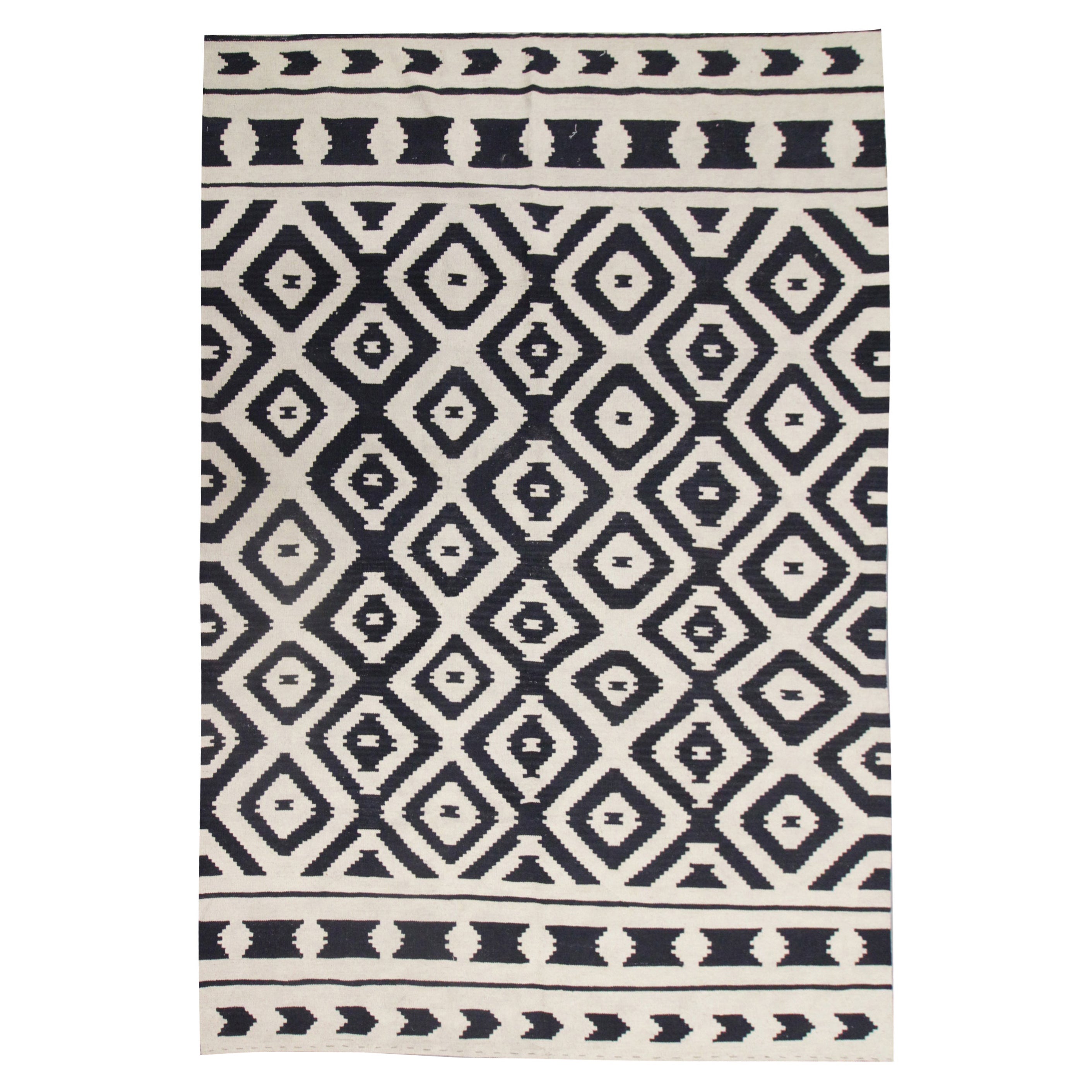 Aztec Flat Kilim Rug Modern Geometric Kilims Handmade Carpet