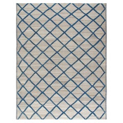 Moderner Flachgewebe-Teppich aus Trellis