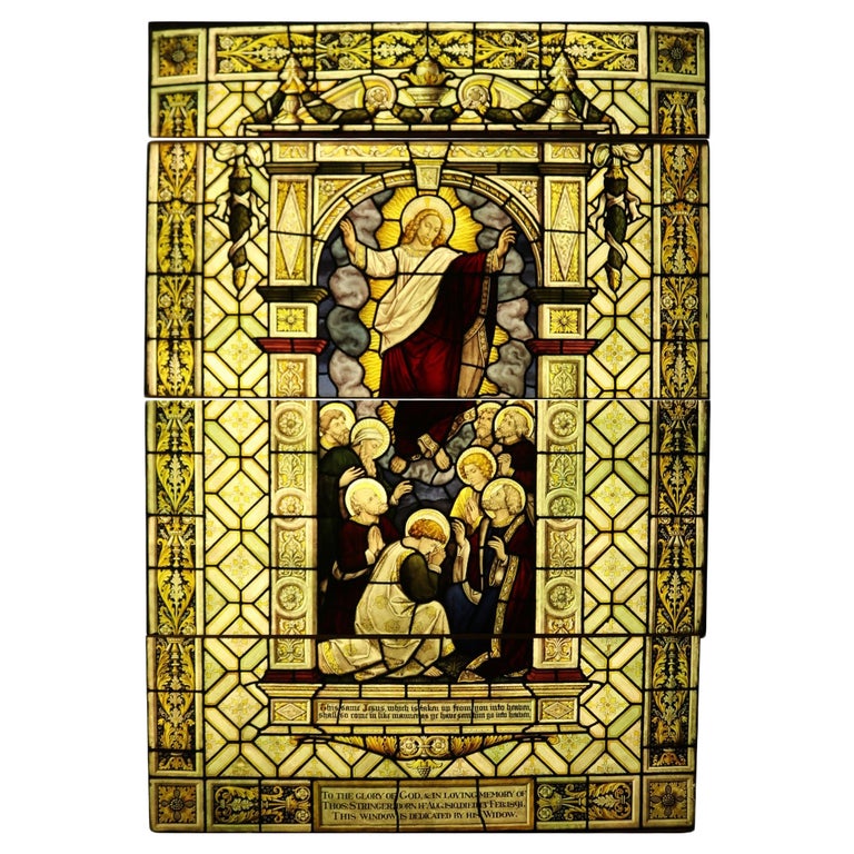 Antique Stained Glass Window For Sale at 1stDibs