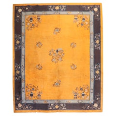 Pumpkin Color 20th Century Chinese Room Size Rug