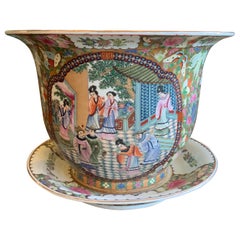Jardinière en porcelaine chinoise du 20e siècle