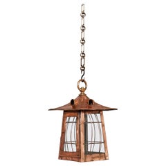 Arts & Crafts Copper Hanging Lantern