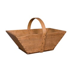 Antique Garden Trug, French, Pine, Horticulture Basket, Victorian, Circa 1900