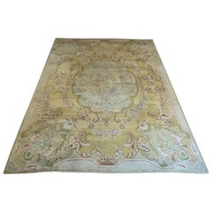 Antique French Aubbusson Rug, circa Late 1800s
