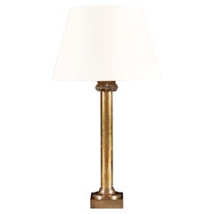 Brass William IV Column Lamp