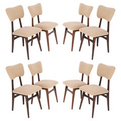 Set of Eight 20th Century Camel Boucle Chairs, 1960s