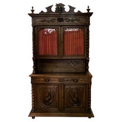 French Carved Stepback Cupboard
