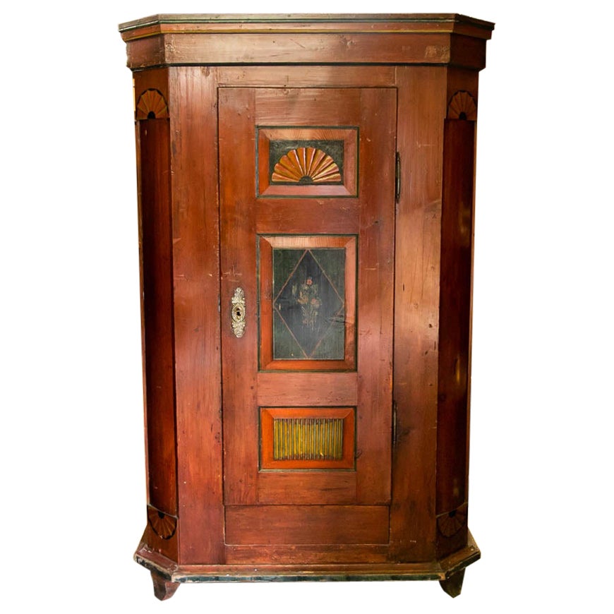 Painted European Armoire For Sale