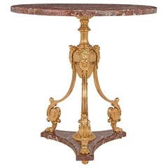 French 19th Century Neo-Classical St. Marble And Ormolu Side Table