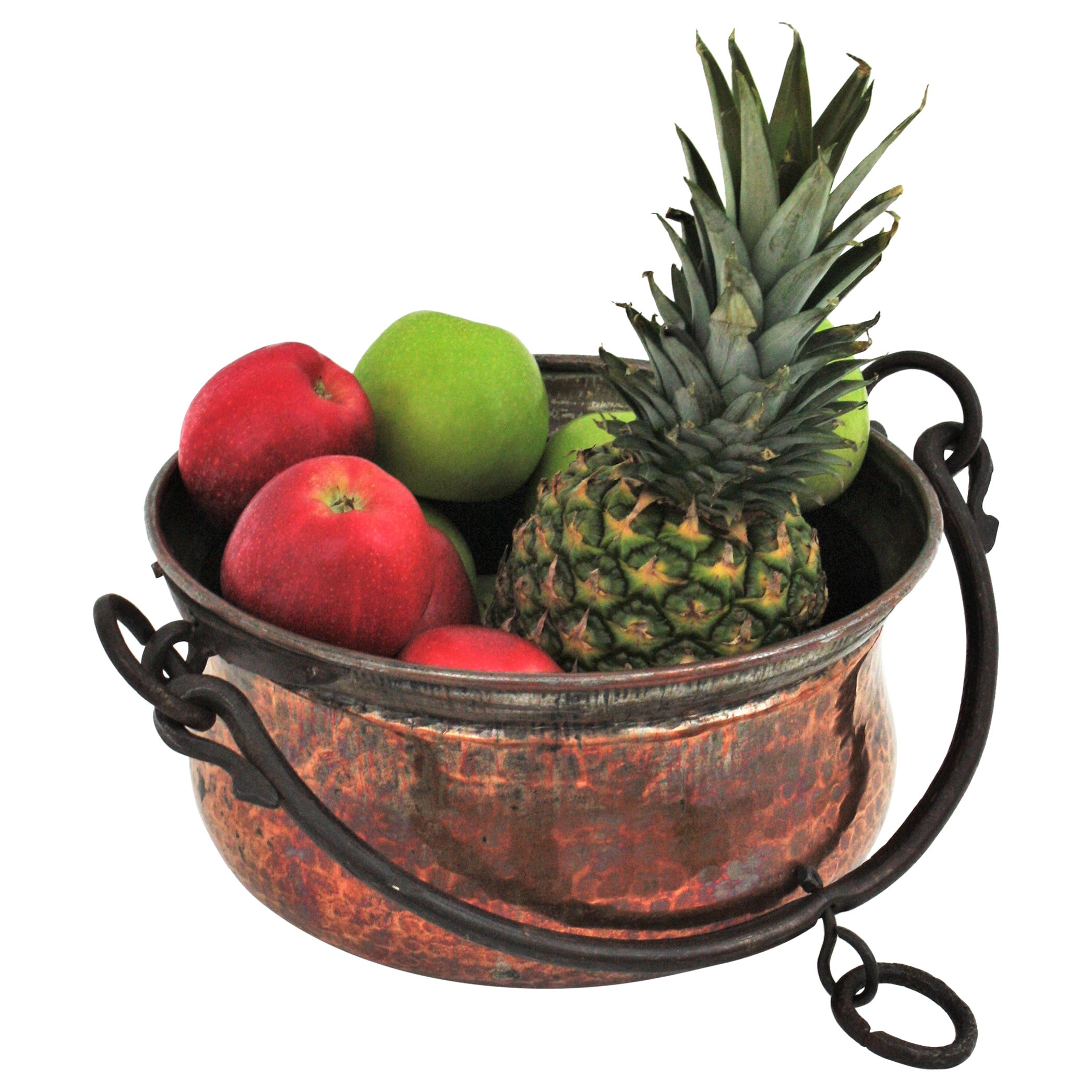 Copper Cauldron Centerpiece Bowl / Wine Cooler / Planter For Sale