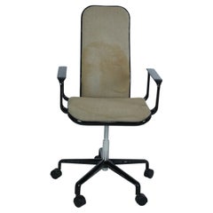 Fred Scott "Supporto" 1970's Black Metal Office Chair by Hille International