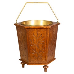 Antique English Aesthetic Oak Bucket