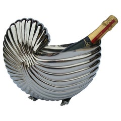 Retro Nautilus Sea Shell Wine / Champagne Cooler Bottle Holder / Ice Bucket