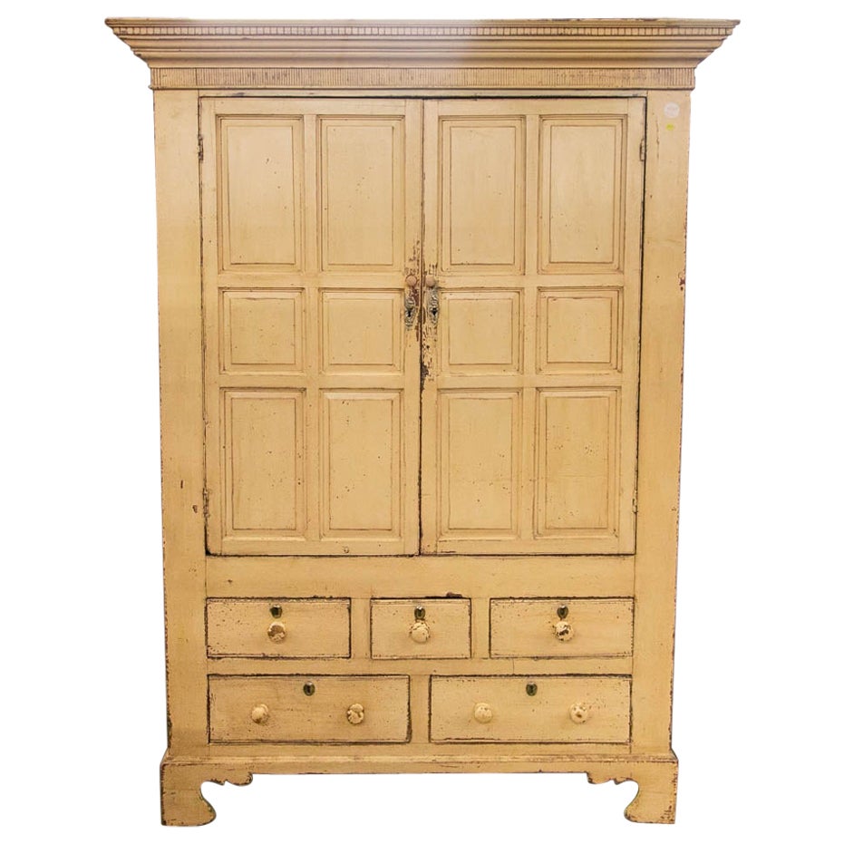 Painted English Cupboard For Sale