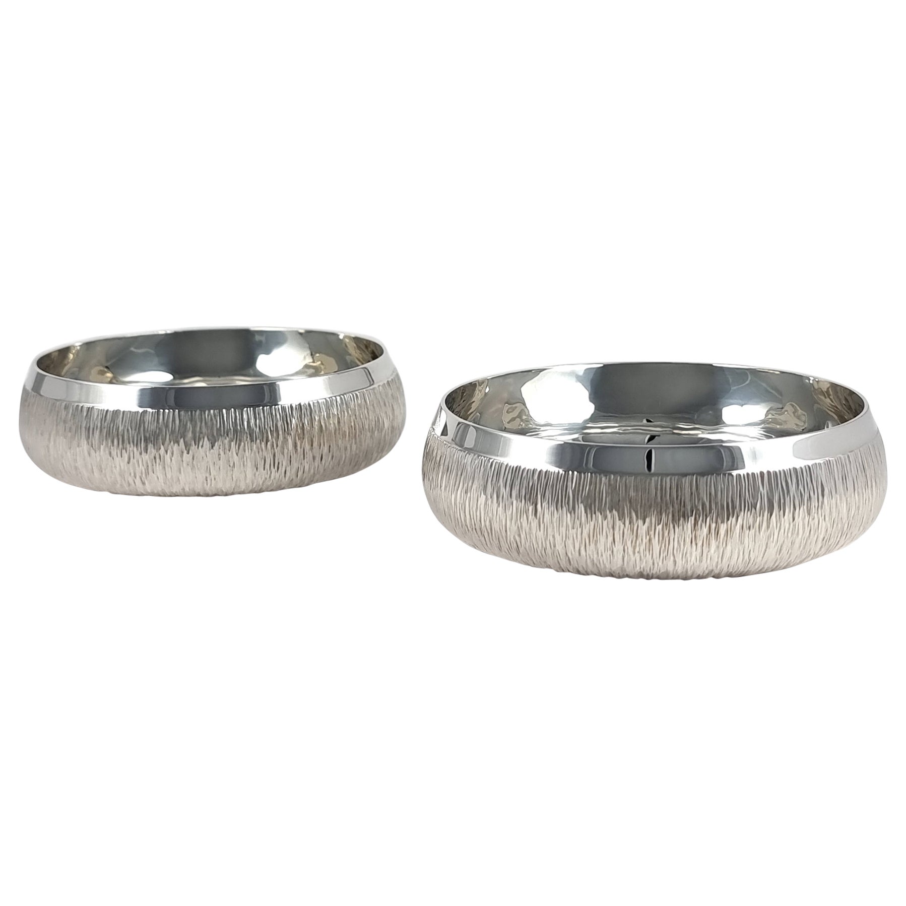 Pair of Sterling Silver Bowls, Gerald Benney, 1983