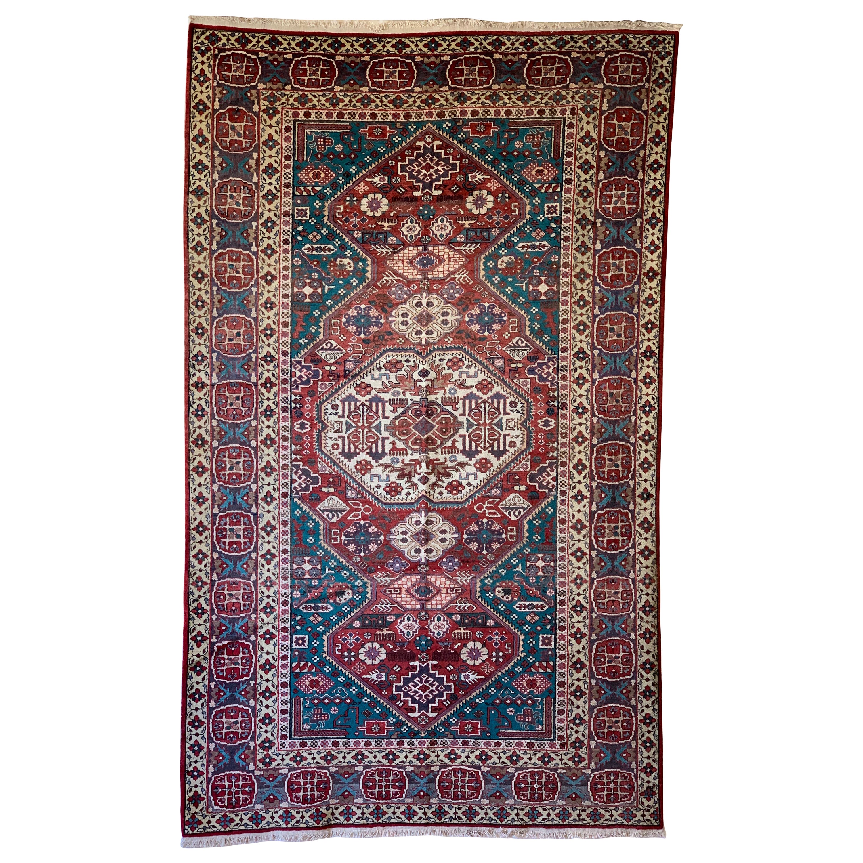 Vintage Derbent Rug in Chajli Kazak Style, circa Mid-1960s For Sale