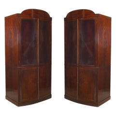 Used Pair of English Regency Mahogany Cabinets