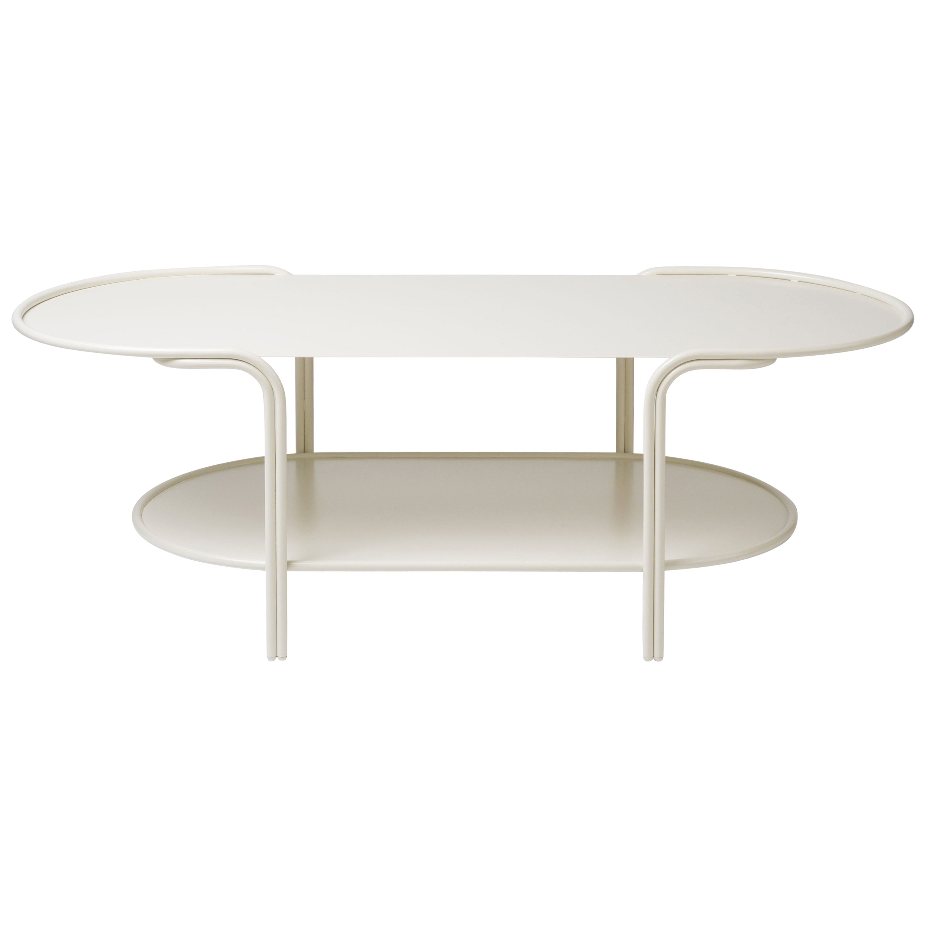 Bancroft table basse en acier inoxydable et verre pour l'intérieur/extérieur, par Laun