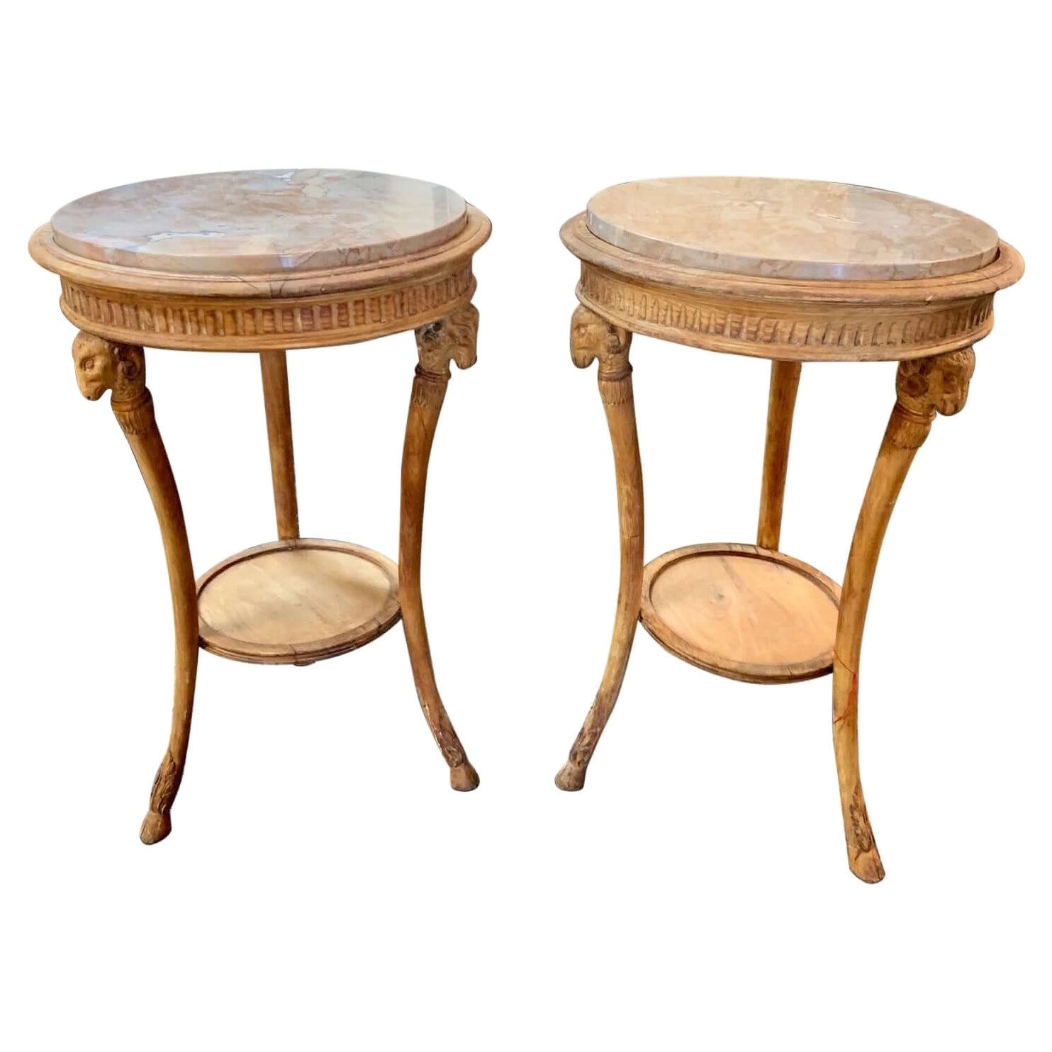 19th Century Italian Carved Pine Neoclassical Tables For Sale