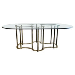 Mastercraft Brass Faux Bamboo Dining Table