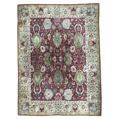 Vintage Bobyrug’s Beautiful Large French Janus Rug Agra Design